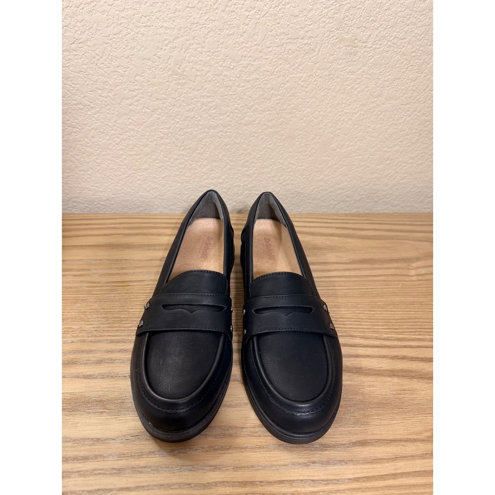Dr. Scholls Womens Black Penny Loafers Studded Slip On Comfort Shoes Size 7